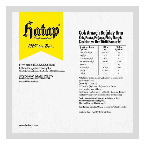 Hatap Değirmenleri 2 kg Çok Amaçlı Un - Görsel 2