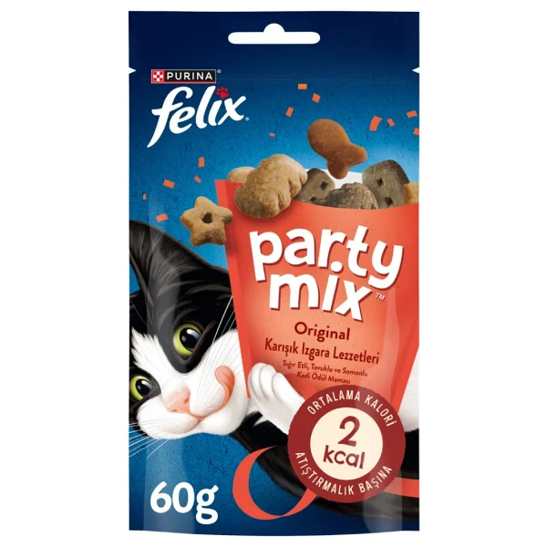 Felix Party Mix Izgara Karışımı 60 gr 8'li Paket Kedi Ödül Maması - Görsel 4