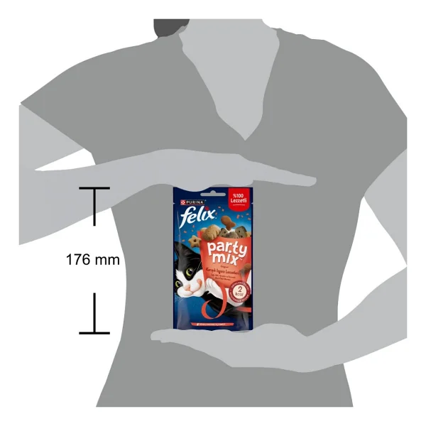 Felix Party Mix Izgara Karışımı 60 gr 8'li Paket Kedi Ödül Maması - Görsel 7