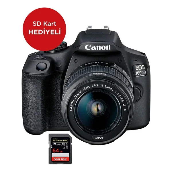 Canon EOS 2000D Body DSLR Fotoğraf Makinesi - Görsel 7