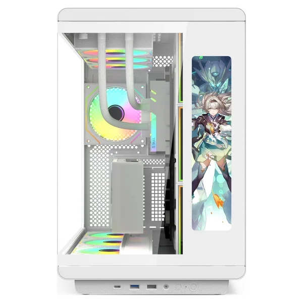 Gametech Vision LCD Ekran ARGB Fanlı Beyaz ATX Oyuncu Kasası - Görsel 2