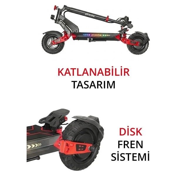 Piranha 5025 1000 W Elektrikli Scooter - Görsel 6