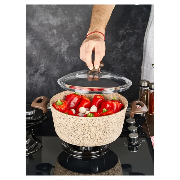 Falez Creamy 26 cm Derin Granit Tencere - Görsel 6