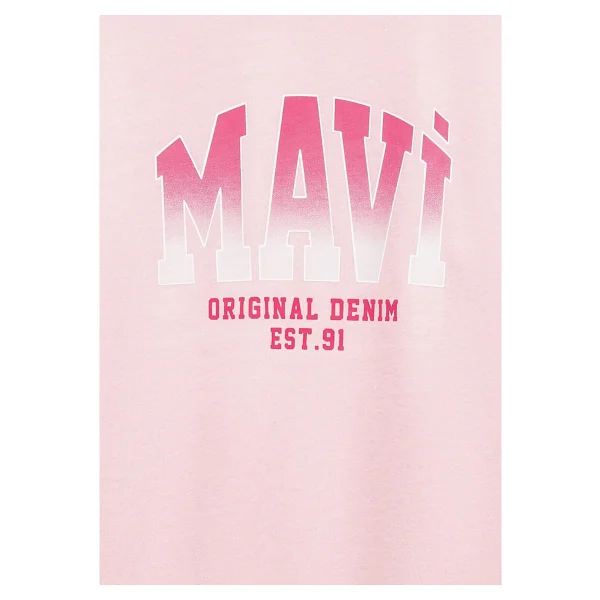 Mavi Logo Baskılı 7610386 Kısa Kollu Bisiklet Yaka Çocuk Tişört - Görsel 4
