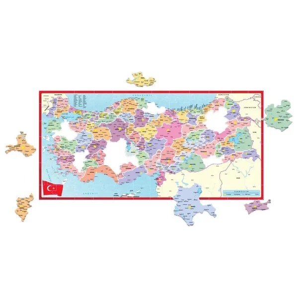 Blue Focus Türkiye Haritası 123 Parça Puzzle BF124 - Görsel 2