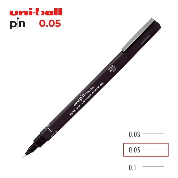 Uni-Ball Pin 200 0.05 mm Fine Line Akrilik Uçlu Çizim Kalemi - Görsel 2