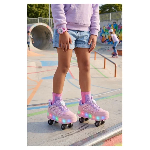 Muggo SKATE Çocuk Işıklı Patenli Tekerlekli Sneaker Spor Ayakkabı - Görsel 2