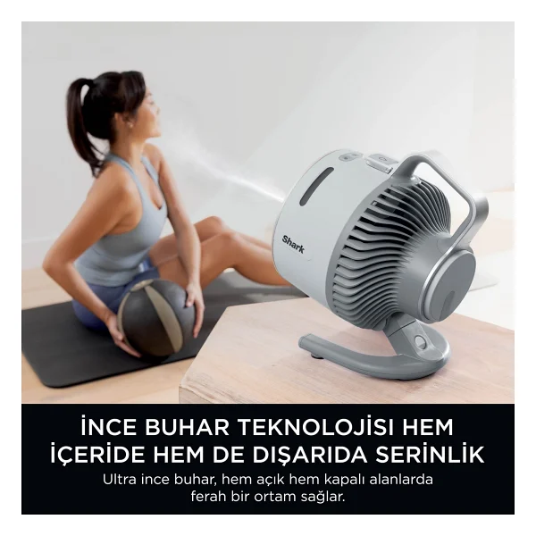 Shark Flexbreeze HydroGo Buharlı Dove Şarjlı Masaüstü Vantilatör - Görsel 4