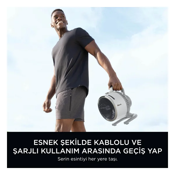 Shark Flexbreeze HydroGo Buharlı Dove Şarjlı Masaüstü Vantilatör - Görsel 7