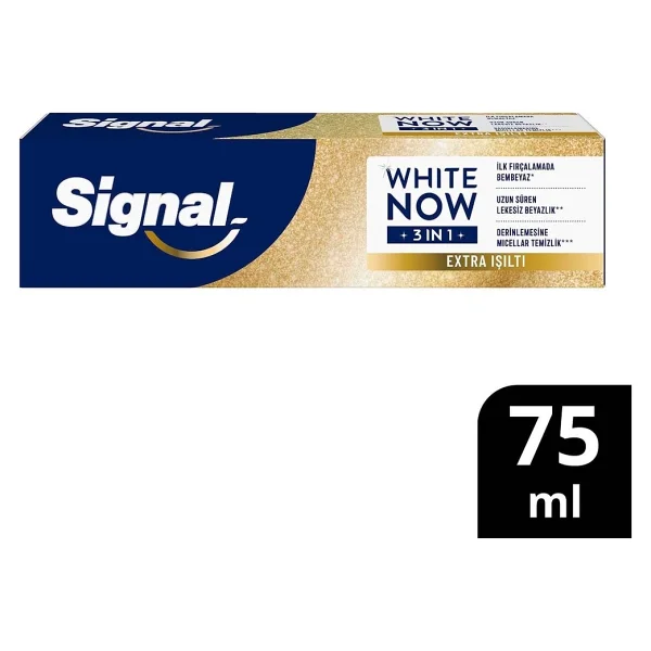 Signal White Now 3 in1 Hello Glow 75 ml Florürlü Diş Macunu - Görsel 4