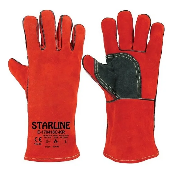 Starline E-170418C-KR Kırmızı Kaynak Eldiveni - Görsel 2