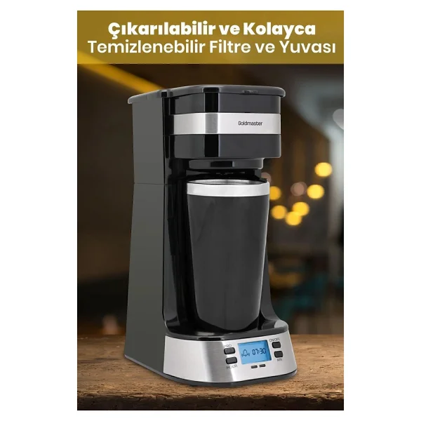Goldmaster GM 7354 Mola Zaman Ayarlı Otomatik Filtre Kahve Makinesi - Görsel 6