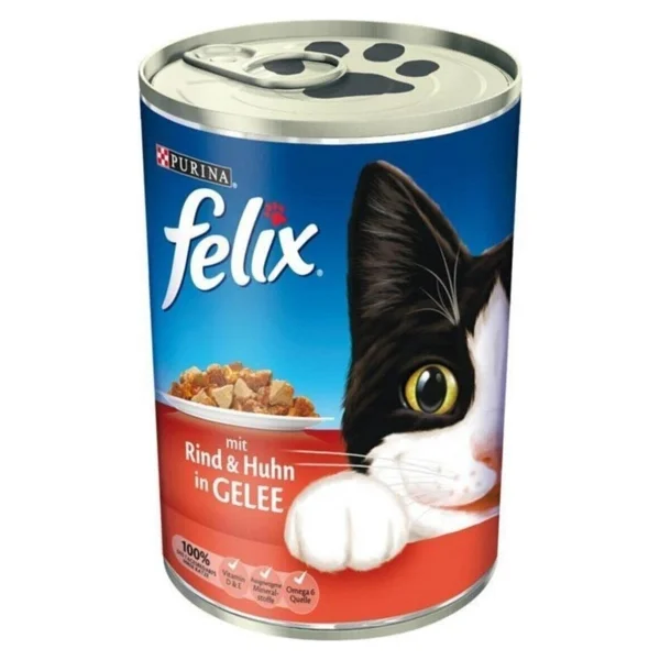 Felix 400 gr 24'lü Yetişkin Konserve Kedi Maması - Görsel 3