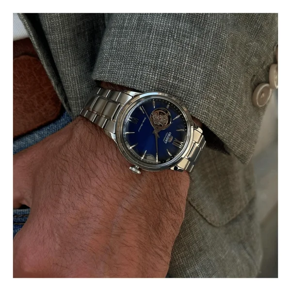 Orient Bambino Semi Skeleton RA-AG0028L10B Mavi Erkek Kol Saati - Görsel 3