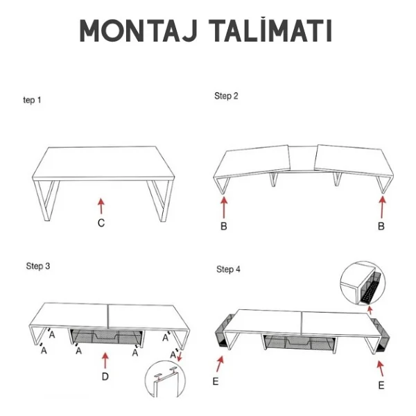 Temel Siyah Çift Monitör Yükseltici Stand Çekmeceli Masaüstü Organizer 9216 - Görsel 3