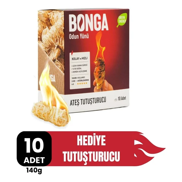 Briket Yumurta Kömür 10 kg + Hediye 10 Adet Bonga Kömür Tutuşturucu %100 Doğal Uzun Süre Yanan En iyi Sıkıştırılmış Barbekü Mangal Kömürü - Görsel 2