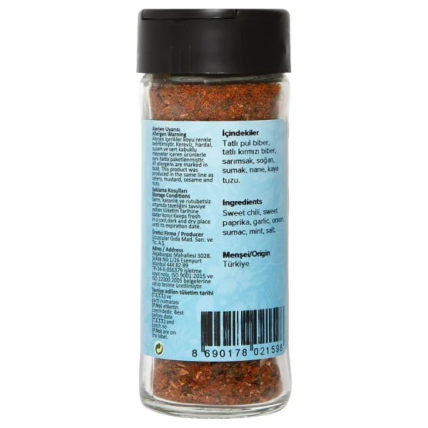 Hayfene Cips Baharatı Tatlı Pul Biber Sarımsak Soğan Sumak Nane Kaya Tuzu Karışımı 50 g Gurme Lezzet - 45 gr - Görsel 5