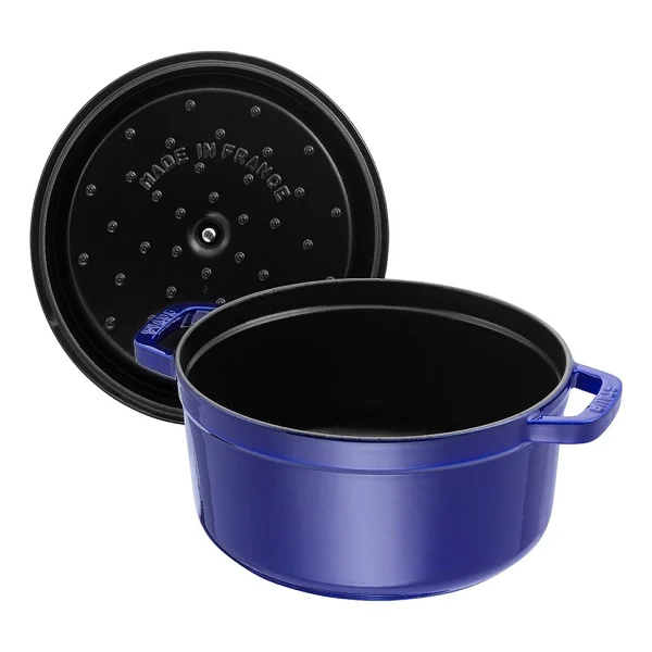 Staub La Cocotte Yuvarlak Koyu Mavi 28 cm Döküm Tencere - Görsel 6