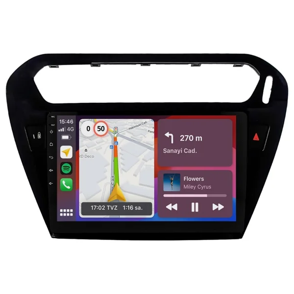 Valeo Peugeot 301 Android Multimedya Sistemi (2012-2024) 4gb Ram, 64GB Hafıza, Bluetooth, Carplay & Android Auto Kamera Hediye! - Görsel 4