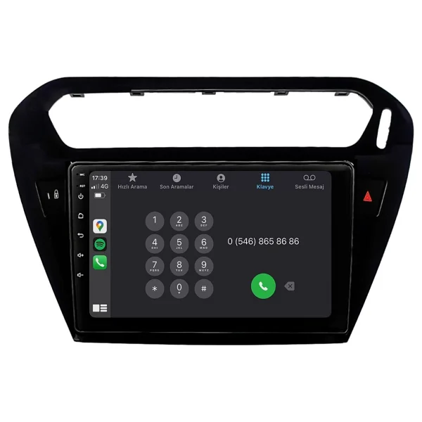 Valeo Peugeot 301 Android Multimedya Sistemi (2012-2024) 4gb Ram, 64GB Hafıza, Bluetooth, Carplay & Android Auto Kamera Hediye! - Görsel 2