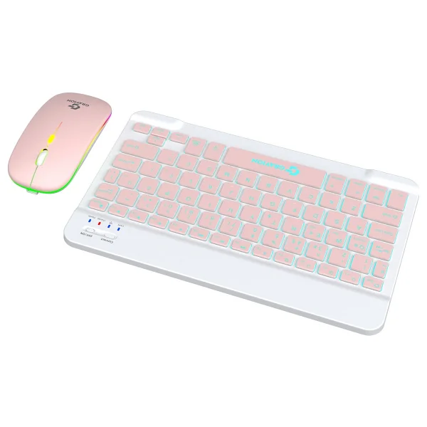 Gravion KM-BT35 Pembe Kablosuz Klavye Mouse Seti - Görsel 6