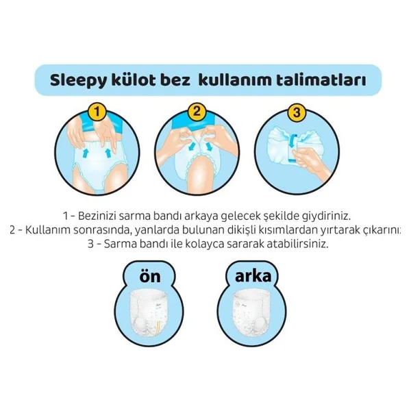 Sleepy Bio Natural Premium Plus Airbag Comfort 7 Numara XX Large 28'li 4 Adet Külot Bez - Görsel 7
