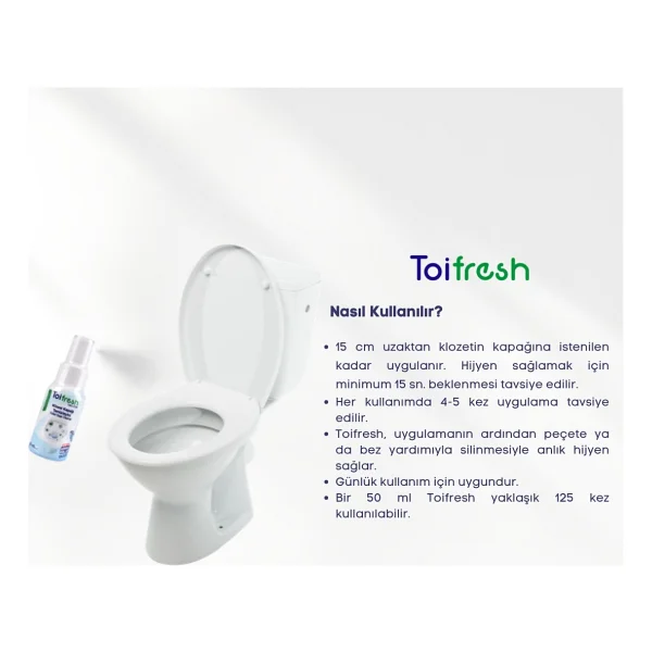 ToiFresh Toıfresh 50 ml Klozet Kapagı Temızleyıcı - Görsel 6