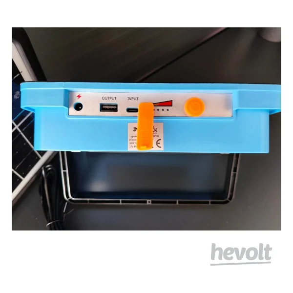 Hightek 200w Led Portatif Solar Projektör 3 Renk Işık, Çakar Ve Projektör Fonksiyonlu - Mavi - 200 W - Görsel 5