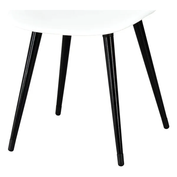 Vilinze Eames Siyah Ahşap Ayak Plastik Beyaz Sandalye - Görsel 2