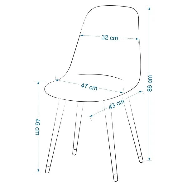 Vilinze Eames Siyah Ahşap Ayak Plastik Beyaz Sandalye - Görsel 6