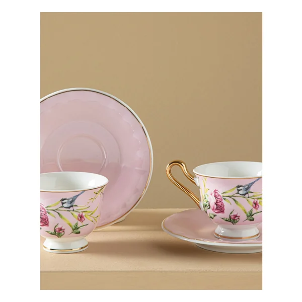English Home Vanilla New Bone China Açık Pembe 2 Kişilik Kahve Fincan Takımı - Görsel 5