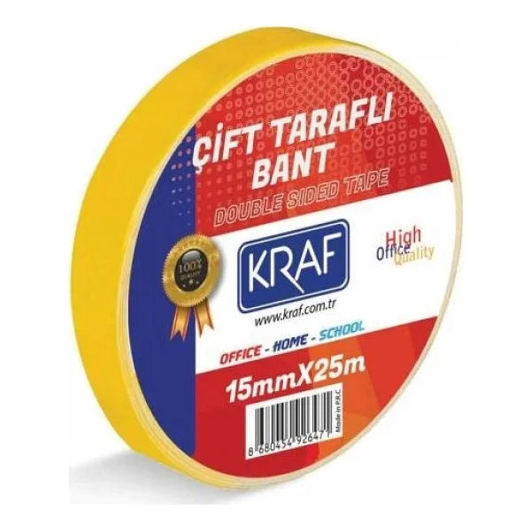 Kraf Çift Taraflı Bant 15MM X 25 Metre - Görsel 2