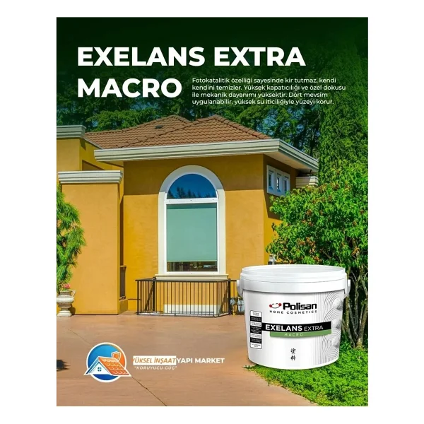 Polisan Exelans Macro Silikonlu 2.5 lt Dış Cephe Boyası - Görsel 3