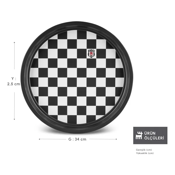 Karaca X Beşiktaş Lisanslı 34 cm Metal Tepsi - Görsel 3