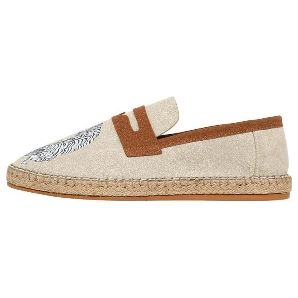 Dogo Erkek Vegan Krem Espadril - Uptown Tigers Tasarım - Multi - 44 - Görsel 4