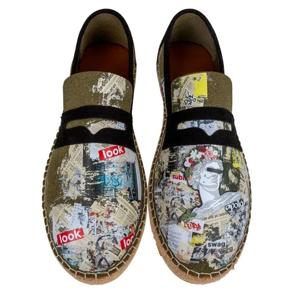 Dogo Erkek Vegan Yeşil Espadril - Apollo Tasarım - Görsel 2