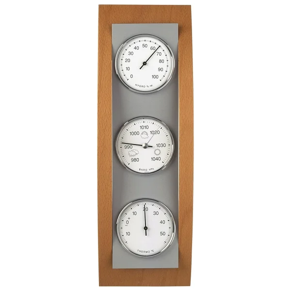 Tfa Dostmann Analog Meteoroloji Istasyonu, Ahşaptan Yapılmış, Barometre, Termometre, Higrometre, Kahverengi - Görsel 4