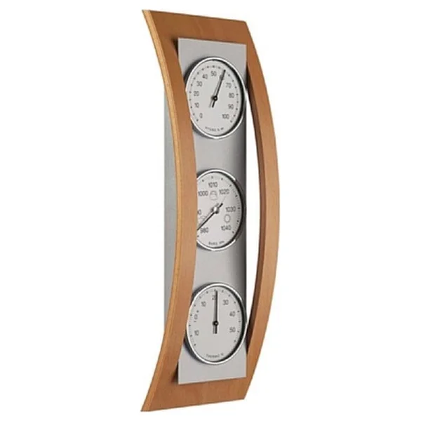 Tfa Dostmann Analog Meteoroloji Istasyonu, Ahşaptan Yapılmış, Barometre, Termometre, Higrometre, Kahverengi - Görsel 2