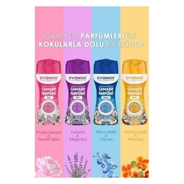 Evonox Clean Granül Çamaşır Parfümü & Çamaşır Yumuşatıcı (Istanbul Kokusu) - 0,25 gr - Görsel 3
