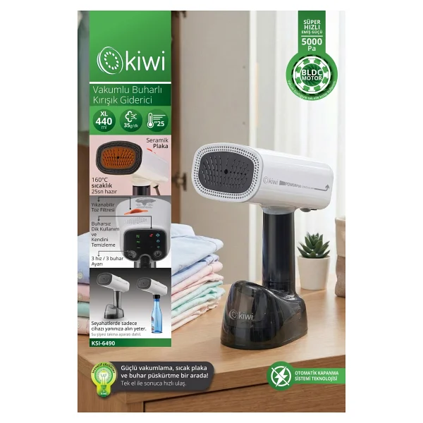 Kiwi KSI-6490 2100 W Buharlı Kırışıklık Giderici - Görsel 7