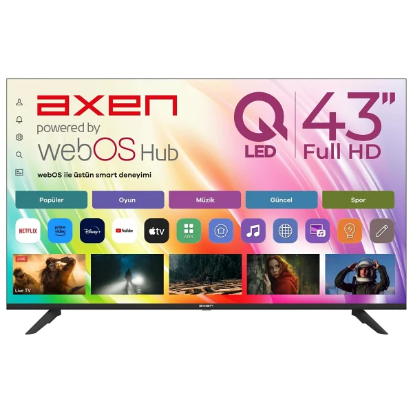 Axen AX43QFMLN-W02S Full HD 43" 109 Ekran Uydu Alıcılı webOS Smart QLED TV - Görsel 4