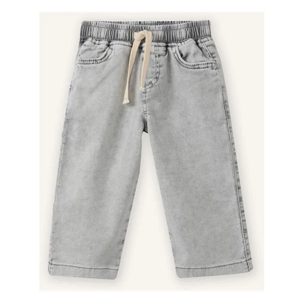 DeFacto Beli Lastikli Jean Pantolon Erkek BEBEK G7555A526SP - Gri-NM55 - 9 - 12 Ay - Görsel 4