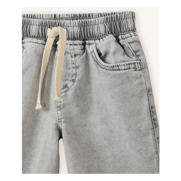 DeFacto Beli Lastikli Jean Pantolon Erkek BEBEK G7555A526SP - Gri-NM55 - 9 - 12 Ay - Görsel 5