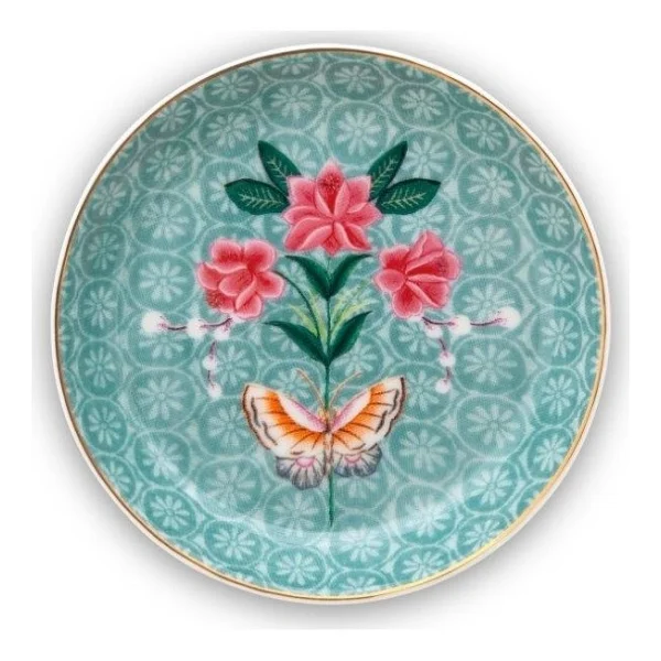 Pip Studio Blushing Birds Mavi Çay Tabağı - Görsel 2