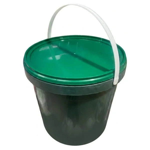 10 Lt Yeşil Plastik Kova - 10 Lt Saplı Gıdaya Uygun Sızdırmaz Kilitli Kapaklı - 2 Adet - 1000 ml - Görsel 4