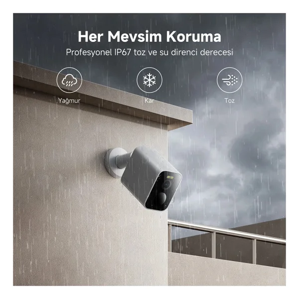 Xiaomi BW300 2K 3 MP Gece Görüşlü IP Wi-Fi Güvenlik Kamerası - Görsel 3