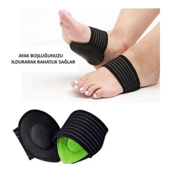 Peddy 2 li Ayak Boşluğu Destek Pedi Ayak desteği Ayak Boşluğunu Dolduran Kumaş Ark Destek Düztaban Çorabı - Görsel 7
