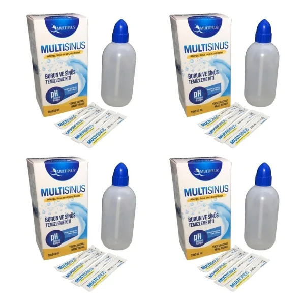 Multiplus Multi Sinüs Rinse Burun ve Sinüs Temizleme Kiti -4'lü Set - Beyaz - Standart - Görsel 3