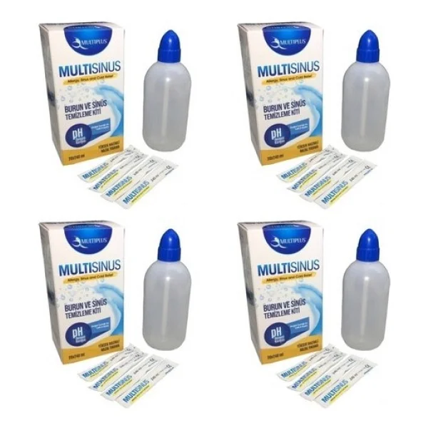 Multiplus Multi Sinüs Rinse Burun ve Sinüs Temizleme Kiti -4'lü Set - Beyaz - Standart - Görsel 2