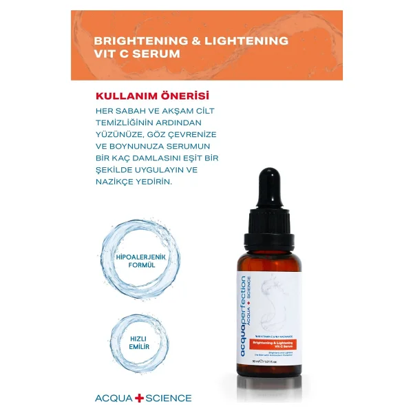Acqua Perfection Aydınlatıcı ve Renk Tonu Eşitleyici 30 ml C Vitamini Serum - Görsel 7